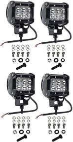 img 4 attached to 🚗 Cutequeen 4-Pack of 18w 1800 Lumens LED Spot Lights for Off-Road SUV, Boat, 4x4, Lamp, Tractor, Marine, Off-Road Lighting, RV, ATV