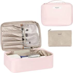 img 4 attached to 💐 Stylish Floral HUA ANGEL Cosmetic Bag: Your Ultimate Organizer!