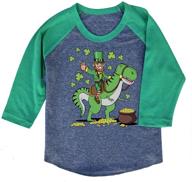 boys' baseball t-shirt: patrick's dinosaur leprechaun theme clothing logo