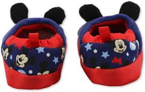 img 2 attached to Mickey Mouse Plush A-Line Slippers for Toddler Boys with 3D Ears