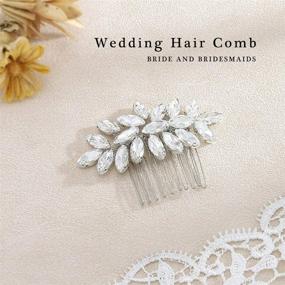 img 3 attached to 💎 Sparkling Crystal Wedding Hair Comb - Jakawin Bride Silver Rhinestone Hair Piece - Bridal Hair Accessories for Women and Girls - HC046