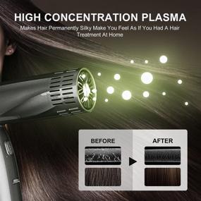 img 3 attached to 💨 NAISIT Foldable Salon Plasma Hair Dryer: Fast Drying in 2 Mins, 100,000 RPM, Constant Temperature Care, Auto Cleaning, Travel Size