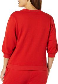 img 1 attached to Stay cozy in style with Amazon Essentials Women's Fleece Sleeve Detail Crewneck Sweatshirt