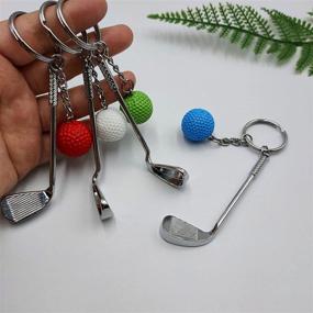 img 2 attached to ⛳️ Creative Golf Keychain Set: Mini Golf Pole & Golf Ball Key Ring - Perfect Sports Clubs Decoration, Ideal Gifts for Golf Lovers - Men, Women, Boys, Girls!