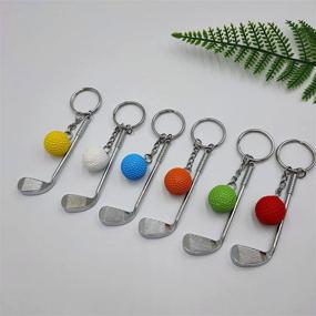 img 3 attached to ⛳️ Creative Golf Keychain Set: Mini Golf Pole & Golf Ball Key Ring - Perfect Sports Clubs Decoration, Ideal Gifts for Golf Lovers - Men, Women, Boys, Girls!