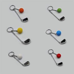 img 1 attached to ⛳️ Creative Golf Keychain Set: Mini Golf Pole & Golf Ball Key Ring - Perfect Sports Clubs Decoration, Ideal Gifts for Golf Lovers - Men, Women, Boys, Girls!