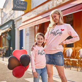 img 3 attached to ❤️ Valentine's Day Heart Printed Sweatshirt: PopReal Mommy and Me Outfits - Pullover Tops