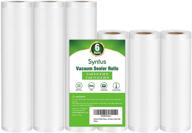 🛍️ syntus vacuum sealer bags - 6 pack variety size rolls - commercial grade food saver bags for storage, meal prep, sous vide - food vac bags 11"x20' & 8"x20' logo