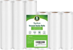 img 4 attached to 🛍️ Syntus Vacuum Sealer Bags - 6 Pack Variety Size Rolls - Commercial Grade Food Saver Bags for Storage, Meal Prep, Sous Vide - Food Vac Bags 11"x20' & 8"x20'