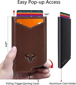 img 3 attached to Bigant Aluminium Leather Blocking Wallet: Sleek Design with Enhanced RFID Protection