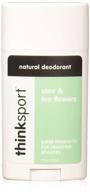 🌿 thinksport aloe tea flowers natural deodorant - green, white, black, 2.9 oz logo