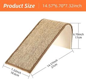 img 3 attached to 🐱 Lahas Cat Scratching Pad and Ramp - Natural Sisal, Wooden Structure - Interactive Cat Toy for Floor Scratching