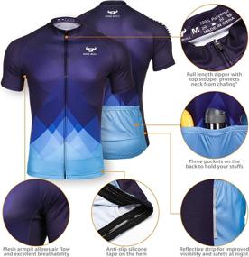 img 1 attached to nine bull Men's Cycling Bike Jersey | Short Sleeve Moisture Wicking Shirt with 3 Rear Pockets | Breathable & Quick Dry Biking Jersey