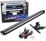 ijdmtoy lower grille mount 30-inch led light bar compatible with 2014-up toyota tundra – high power cree leds, bumper opening mount, on/off switch wiring logo