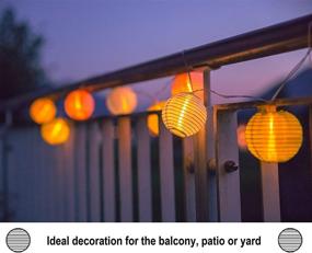 img 3 attached to 🏮 CozyHome – Mini Lantern String Lights 23 ft, Plug-in with Remote Control | Decorative Hanging Nylon Paper Lanterns with 20 LEDs | Waterproof Outdoor Patio Lights | Paper Lanterns with Lights for Outside