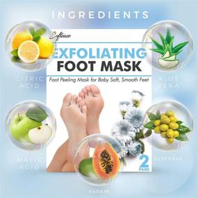 img 3 attached to 👣 Foot Peel Mask 2 Pairs - Antioxidant Rich Formula for Softer, Smoother Feet in a Week - Remove Calluses & Dead Skin, Exfoliate Rough Feet - Baby Foot Peel Included