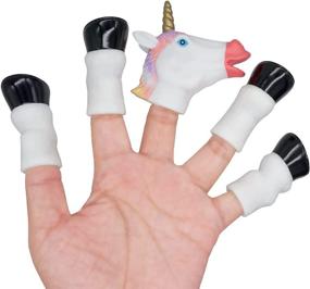 img 4 attached to AQKILO Unicorn Finger Puppet Novelty