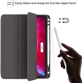 img 1 attached to 📱 Soke New iPad Pro 11 Case 2020 &amp; 2018: Full Body Protection, Pencil Holder, &amp; Auto Wake/Sleep - Dark Grey