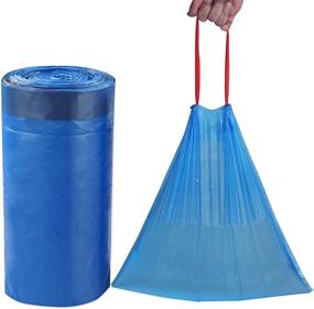 img 3 attached to 🗑️ Convenient Fiazony Medium Drawstring Garbage Bags - 8 Gallon Size, 110 Count/ 2 Rolls