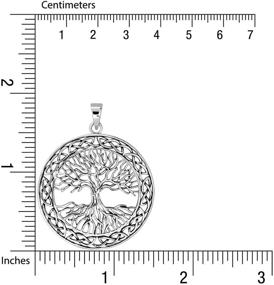 img 2 attached to 🌳 Кельтское Древо Жизни Подвеска Земляной Корневой - Превосходное Серебро 925 пробы от WithLoveSilver