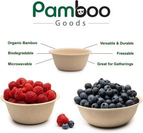 img 3 attached to 🍲 Pamboo Goods Eco-Friendly Bamboo Bowls - Biodegradable Food Containers for Salad, Soup, Hot & Cold Dishes - Recyclable, Microwavable, Freezable Dinnerware - Set of 50 x 12oz and 50 x 16oz