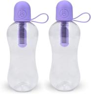 bobble classic water bottle: 18.5 oz capacity in lavender - stay hydrated in style logo