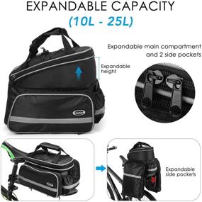 img 1 attached to 🚲 Lixada Bike Trunk Bag: Waterproof 25L Bicycle Rack Rear Carrier Bag for Commuters with Rain Cover