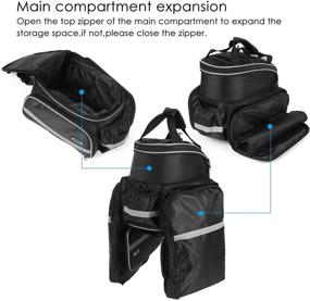 img 2 attached to 🚲 Lixada Bike Trunk Bag: Waterproof 25L Bicycle Rack Rear Carrier Bag for Commuters with Rain Cover