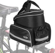 🚲 lixada bike trunk bag: waterproof 25l bicycle rack rear carrier bag for commuters with rain cover logo