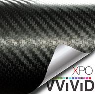transform your car with vvivid xpo black carbon fiber vinyl wrap roll | air release technology | 1.5ft x 5ft size logo