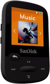 img 2 attached to 🎧 Black SanDisk Clip Sport MP3 Player - 4GB with LCD Screen, MicroSDHC Card Slot (Model: SDMX24-004G-G46K)