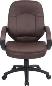 img 2 attached to 🪑 Enhanced SEO: Boss Office Products LeatherPlus Executive Chair in Rich Bomber Brown