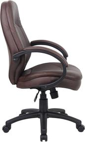 img 1 attached to 🪑 Enhanced SEO: Boss Office Products LeatherPlus Executive Chair in Rich Bomber Brown