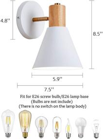 img 3 attached to 🔆 Adjustable Angle Bedside Wall Sconces Lighting Fixture, White - Perfect for Industrial Bedroom, Bathroom Sink, Living Room, Hallway - Set of 2 (2Pack-White)