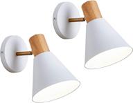 🔆 adjustable angle bedside wall sconces lighting fixture, white - perfect for industrial bedroom, bathroom sink, living room, hallway - set of 2 (2pack-white) логотип