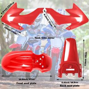 img 3 attached to 🔴 Комплект красного и белого пластика Podoy XR50 CRF50 для обтекателя XR 50 CRF 50 SDG XR70 SSR 125 110 107 - совместим и оптимизирован