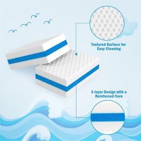img 1 attached to COVER Эрасеры потертостей лодки: мощная губка для легкой очистки следов, грязи - долговечные аксессуары для чистки морской лодки, набор из 3 штук