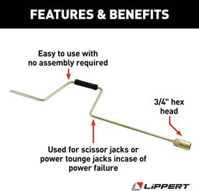 img 3 attached to 🔧 Efficiently Operate Your Lippert 285324 Manual Stabilizer & Power Tongue Jack with the Convenient Crank Handle