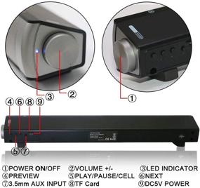 img 2 attached to 🔊 [Enhanced Edition] ASIYUN Mini Soundbar Speakers – Wired and Wireless Computer Sound Bar for PC Tablets Laptop Desktop Projector Cellphone, Stereo USB Powered Computer Speakers