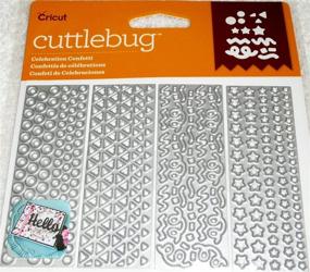 img 1 attached to 🎉 Cricut Cuttlebug Celebration Confetti: 4 Assorted Cut & Emboss Dies for Crafters