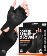 🧤 dr. frederick's original copper arthritis glove - 2 gloves - ideal typing gloves for computer - guaranteed fit - medium logo