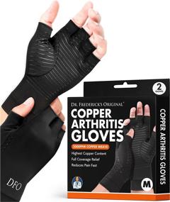 img 4 attached to 🧤 Dr. Frederick's Original Copper Arthritis Glove - 2 Gloves - Ideal Typing Gloves for Computer - Guaranteed Fit - Medium