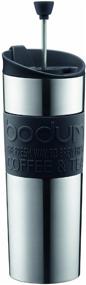 img 4 attached to ☕ Bodum Stainless Steel Travel Coffee and Tea Press - 15 Ounce (.45 Liter), Black