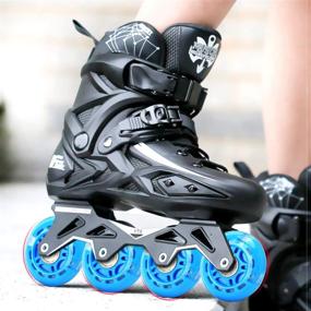 img 2 attached to 🛼 TOBWOLF 4 Pack 70mm 82A Light Up Inline Skate Wheels with ABEC-7 Bearings – LED Roller Skate Wheels for Kids & Teens