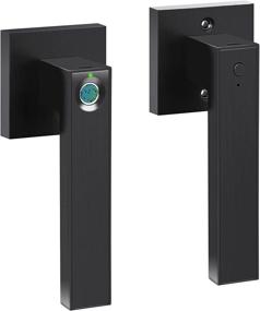 img 4 attached to Joymon Keyless Entry Door Lock - Smart Fingerprint Door Knob/Gate Lock for Bedroom, Home, Office & More - Left-Right Adjustable Handle - Biometric Lock