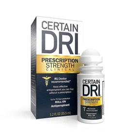 img 4 attached to 🌡️ Certain Dri Clinical Antiperspirant Deodorant for Men and Women - 72 Hour Protection from Excessive Sweating, Doctor Recommended Hyperhidrosis Treatment (1pk), 1.2 fl oz Roll-On