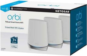 img 1 attached to 📶 NETGEAR Orbi RBK753S: High-Performance Whole Home Mesh WiFi System 3-Pack – Router & 2 Satellites (White)