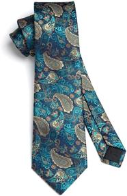 img 1 attached to 👔 Sophisticated HISDERN Paisley Floral Jacquard Necktie: Elevate Your Style