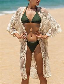 img 3 attached to 👙 Stylish Women's Beach Cardigan: Perfect Kimono for Swimsuit Cover-Ups in Summer