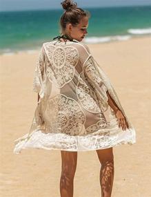 img 1 attached to 👙 Stylish Women's Beach Cardigan: Perfect Kimono for Swimsuit Cover-Ups in Summer